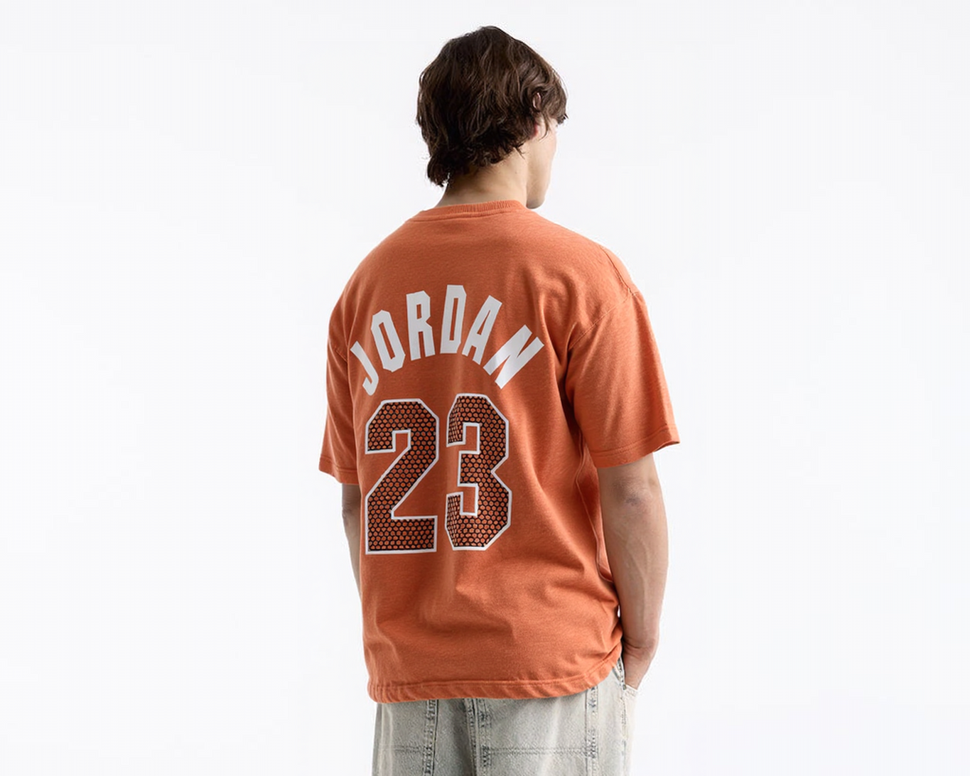 KLYXO NBA Jordan 23 Oversized T-Shirt – Acid Wash Orange