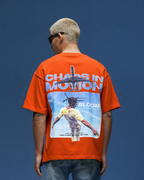 KLYXO Chaos In Motion Oversized Tee – Orange Edition