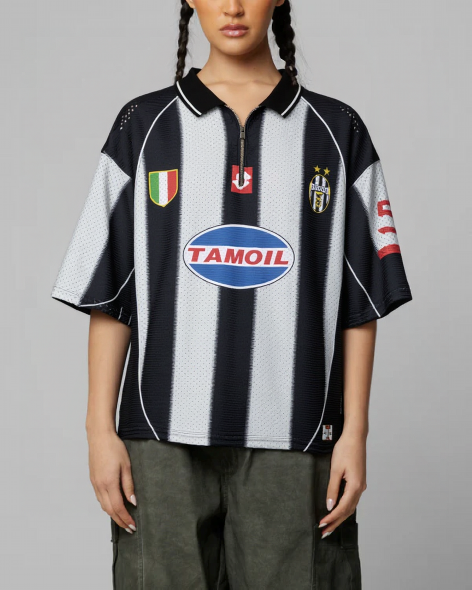 KLYXO Classic Black & White Football Jersey | Retro Mesh Sportswear