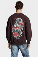 KLYXO Poison Paradise – Maroon Luxe Sweatshirt