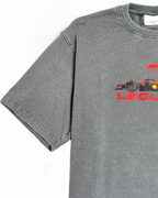 KLYXO Leclerc Racing Tee – Acid Wash Grey
