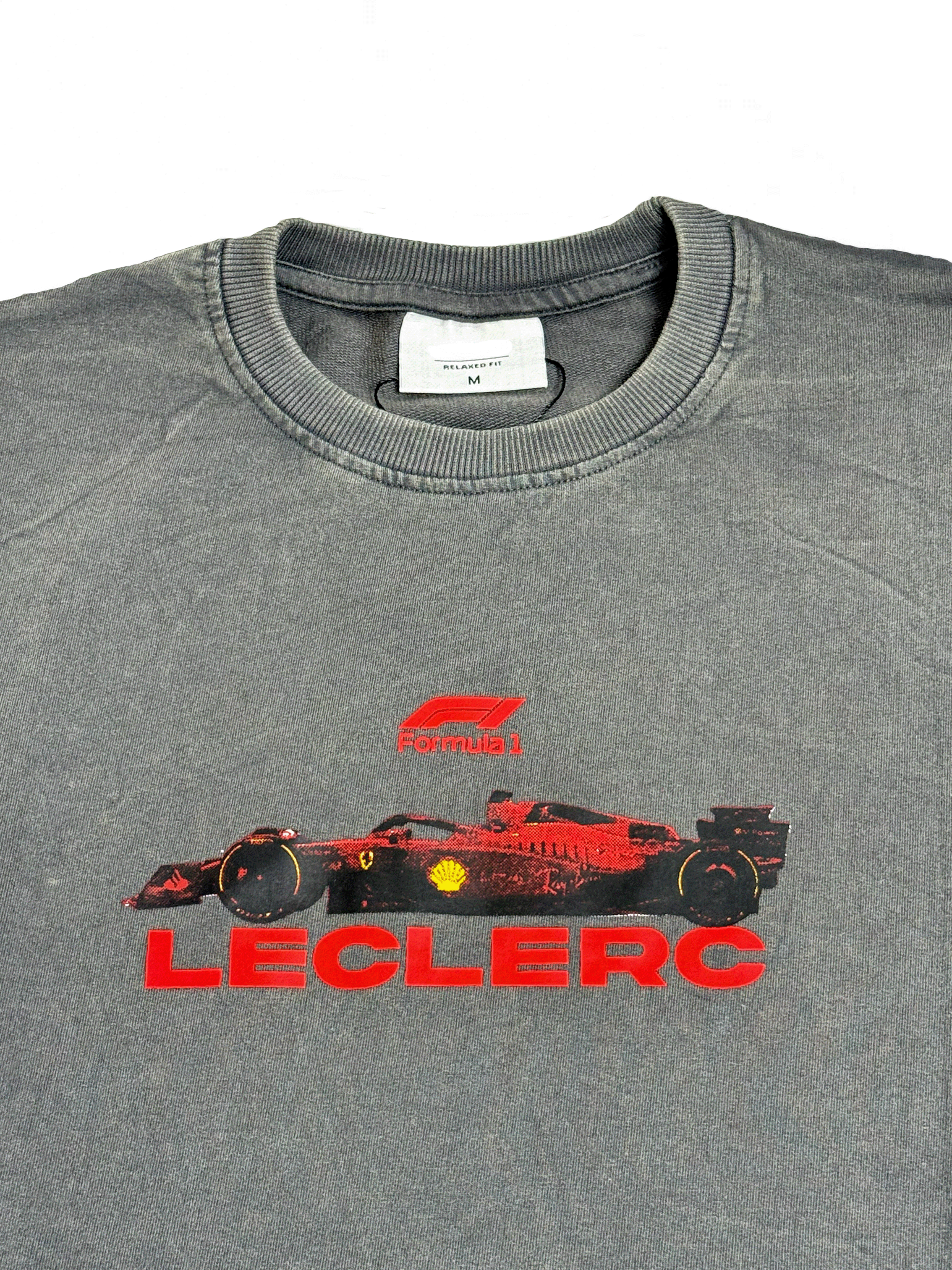 KLYXO Leclerc Racing Tee – Acid Wash Grey