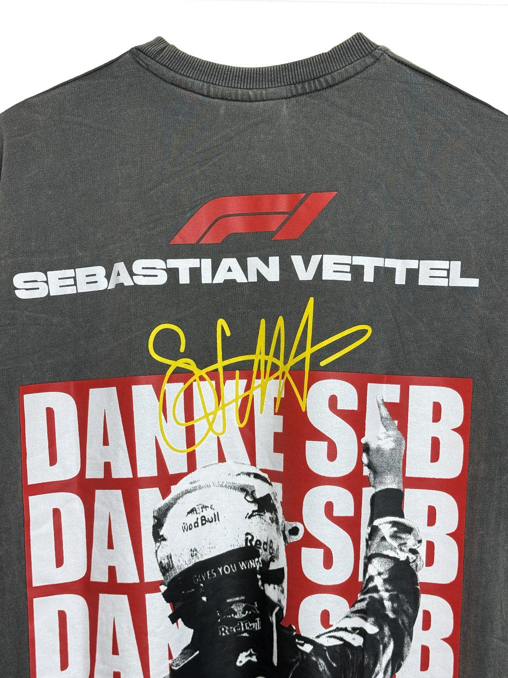 KLYXO Vettel Racing Tee – Acid Wash Gre