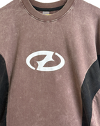 KLYXO Drift Brown Acid Wash Oversized T-Shirt