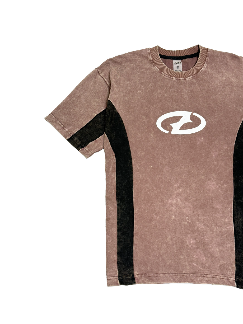 KLYXO Drift Brown Acid Wash Oversized T-Shirt